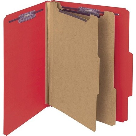 Smead Classification Folders, 2inExp, 2 Div, Top Tab, Letter, B.RD, 10PK SMD14202